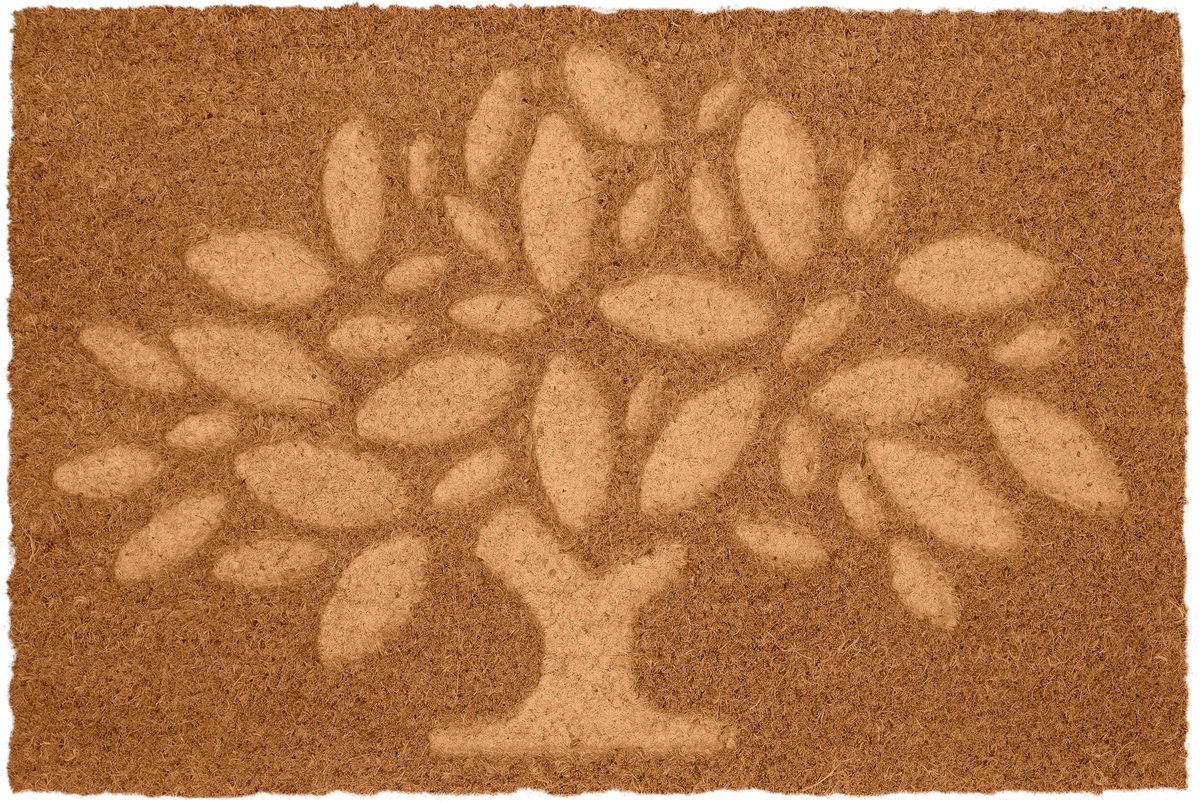 Deurmat kokos - 60x40 cm - boom - antislip