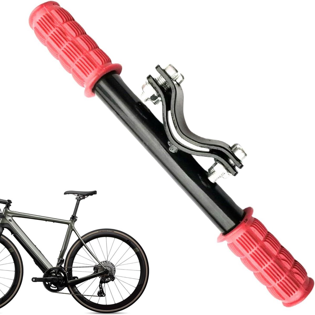 Fiets Achterzitje Handvat - Fiets Handgreep Kinderen - Veilig Fietsen - Ergonomisch Ontwerp - 23 cm - Zwart