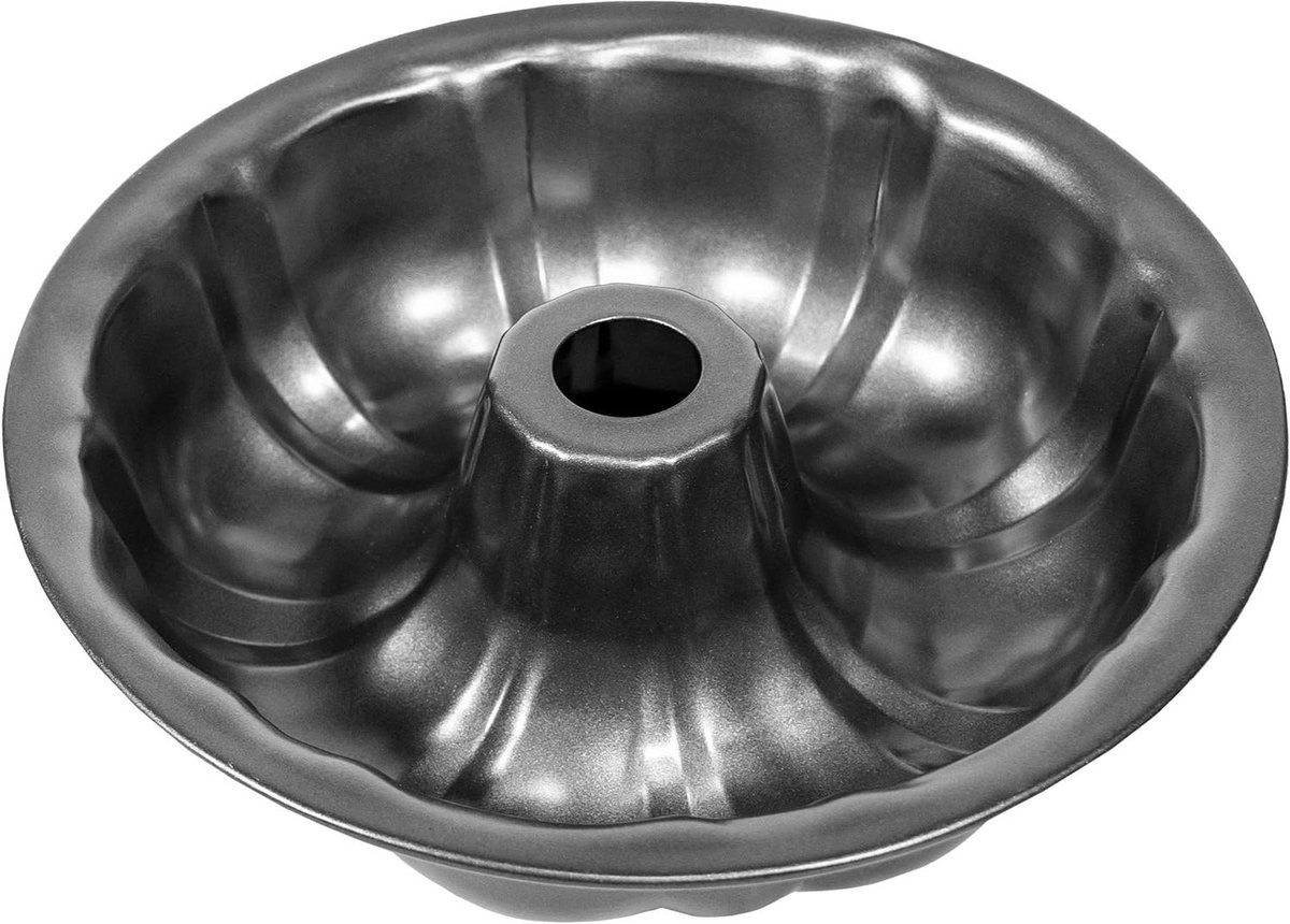 Turban Bakvorm - Cakevorm Ronde Vorm - Taarten Bakken - Antiaanbaklaag - Diameter 24 cm - Grijs