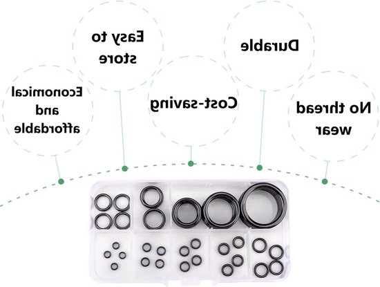 44-Piece Fishing Rod Rings Set - Ceramic Ring - Rail Rod Tip Ring - Rod Guide - Zwart - 3.75mm-29.8mm — afbeelding 3