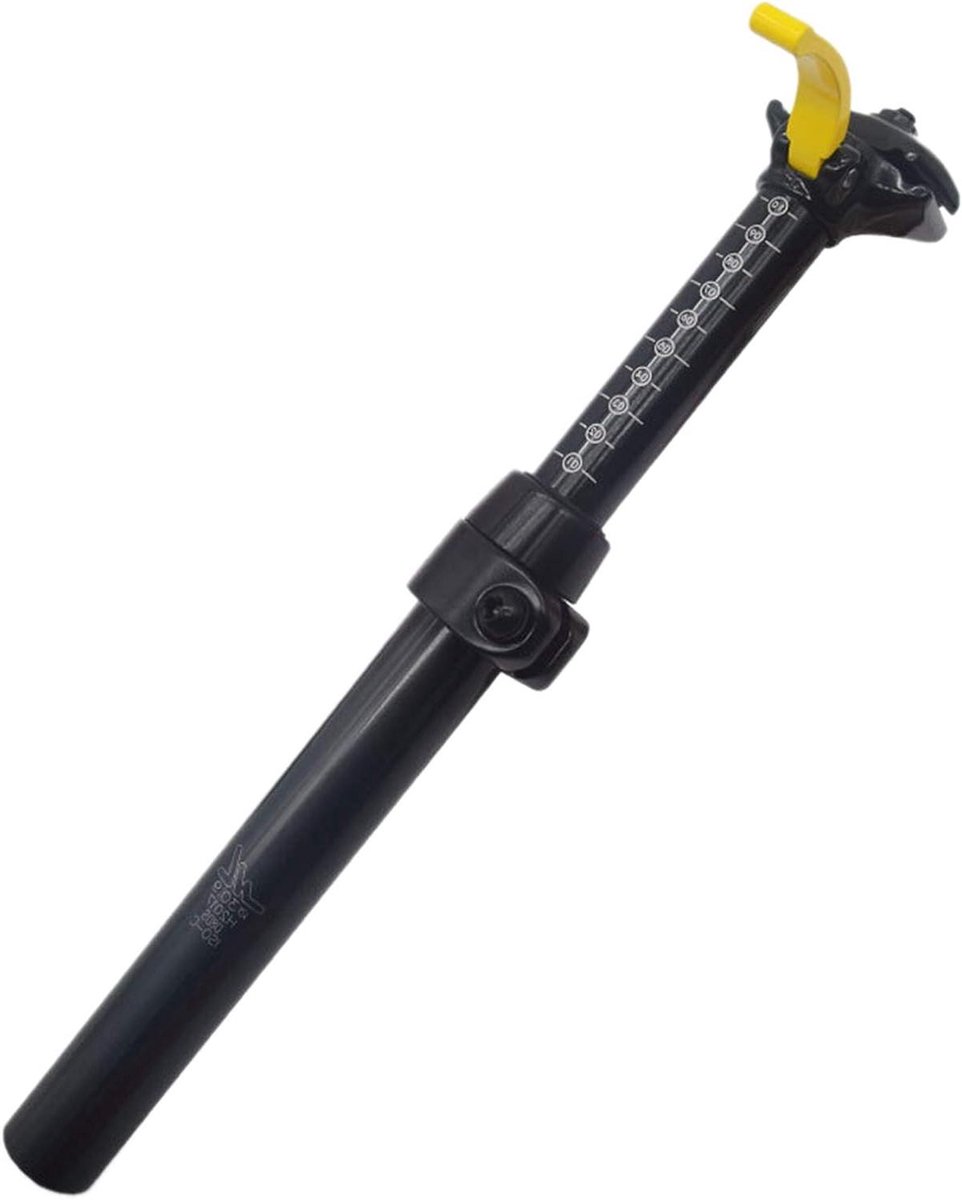 Fietszadelpen - Verstelbare Pen - Comfortabel Fietsen - Handmatige Bediening - 309 x 375 mm - Zwart