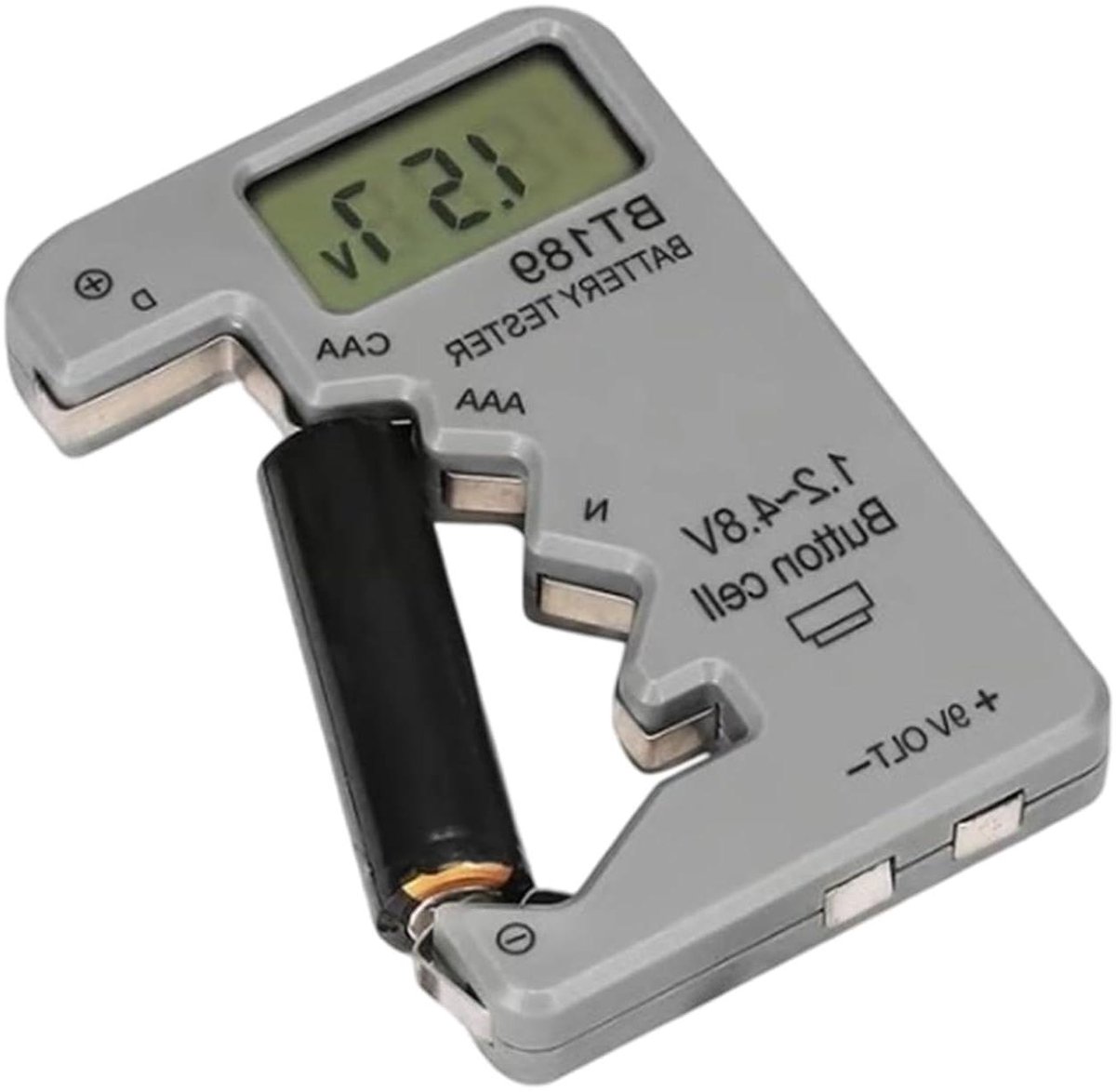 Accutester Monitor - Batterij Tester - Energie Beheer - LED Display - 9.2 x 6.3 cm - Zwart