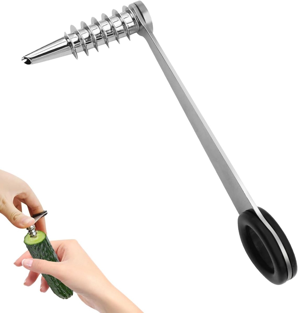 Roestvrijstalen Bloemkruller voor Groenten, Spiral Cutter voor Courgette, Aardappelen, Komkommers en Wortels - Eenvoudig Schoon te Maken Keukenhulpmiddel