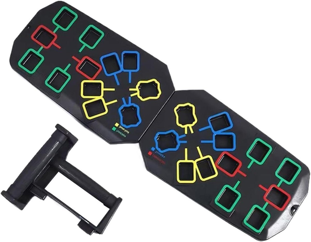 Pershouder Trainer - Gymnastiek Plank - Bovenlichaam Trainen - Kleurgecodeerde Zones - 64 x 19 cm - Multicolor