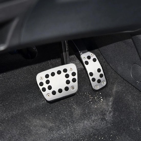 Pedaal Covers - Auto Interieur - Verbeterde Grip - Antislip Rubber - Set van 3 - Aluminium — afbeelding 3