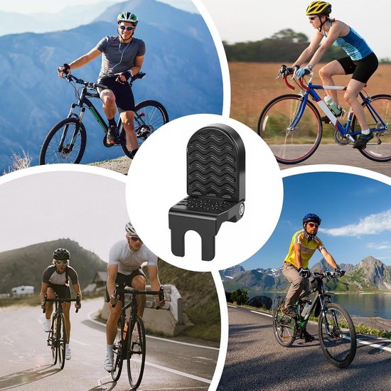 Fiets achterpedalen - Passagierssteunen - Comfortabel reizen - Inklapbaar antislip ontwerp - 10 mm aansluiting - Zwart — afbeelding 4