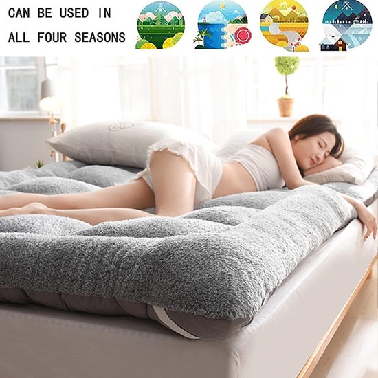 Matras Rolbaar - Vloermatras Gasten - Comfortabel Slapen - Hoge Dichtheid Schuim - 90x200cm - Grijs — afbeelding 3