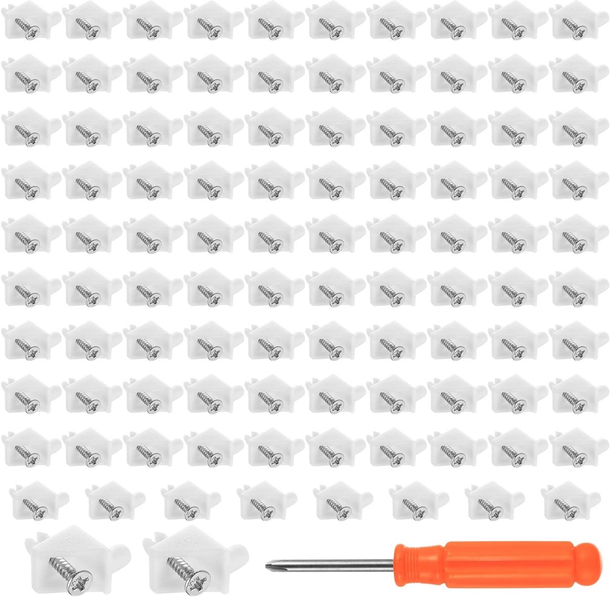 Set van 100 Vervangende Steunen voor 5 mm Planken, Ideaal voor IKEA PAX en COMPLEMENT, Wit, Perfect voor Glazen Planken en Meubelondersteuning