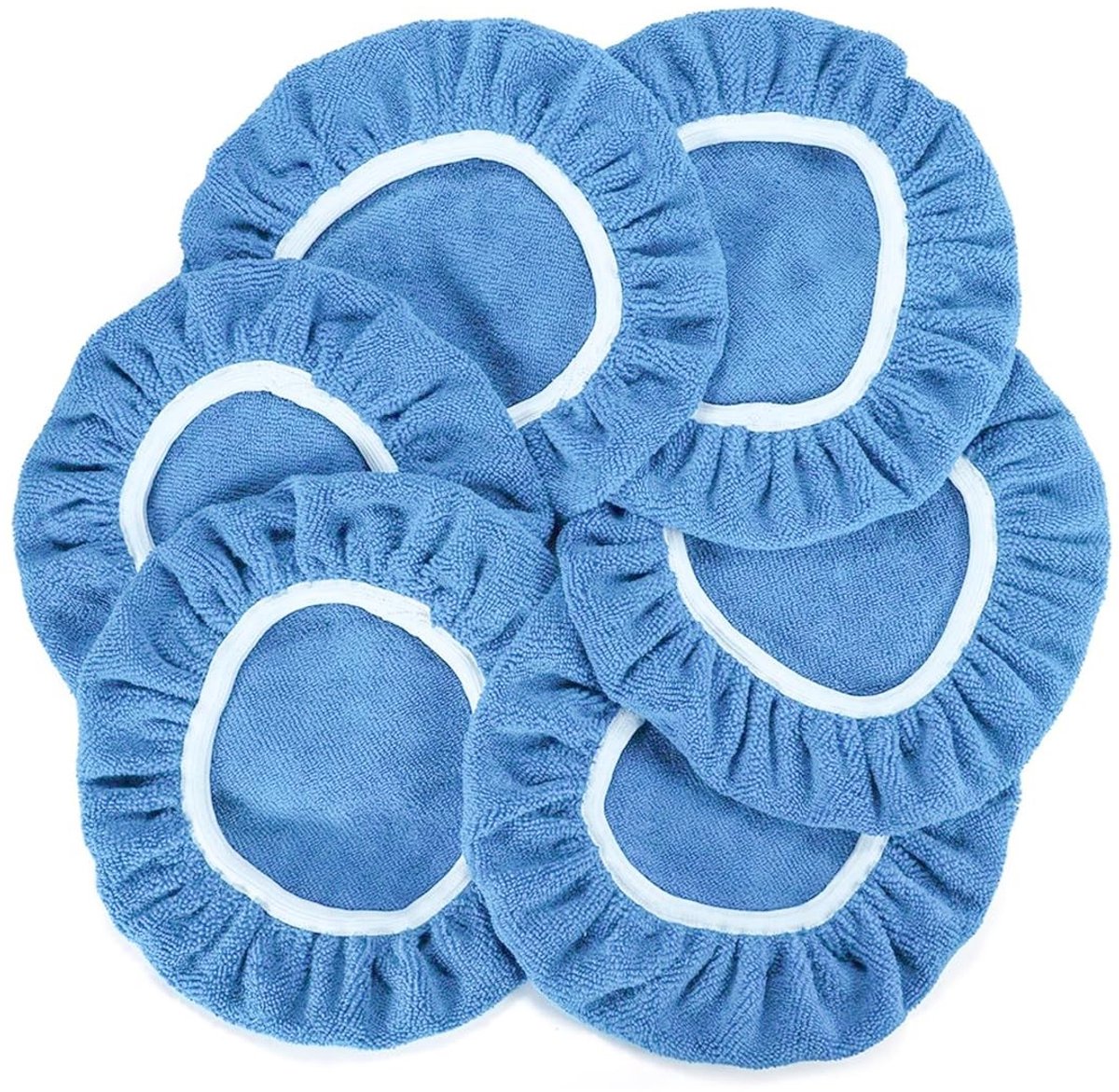 Dailygoody - Autopolijstpad - Microvezel polijstpad - Universeel gebruik - Lichtblauw - Voor autopolijstmachines - 6 stuks