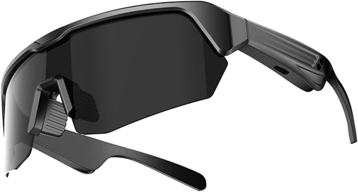 Slimme Sportzonnebril met Bluetooth Audio, UV400 Bescherming, Open Oor Speakers en Microfoon voor Actieve Buitensporten
