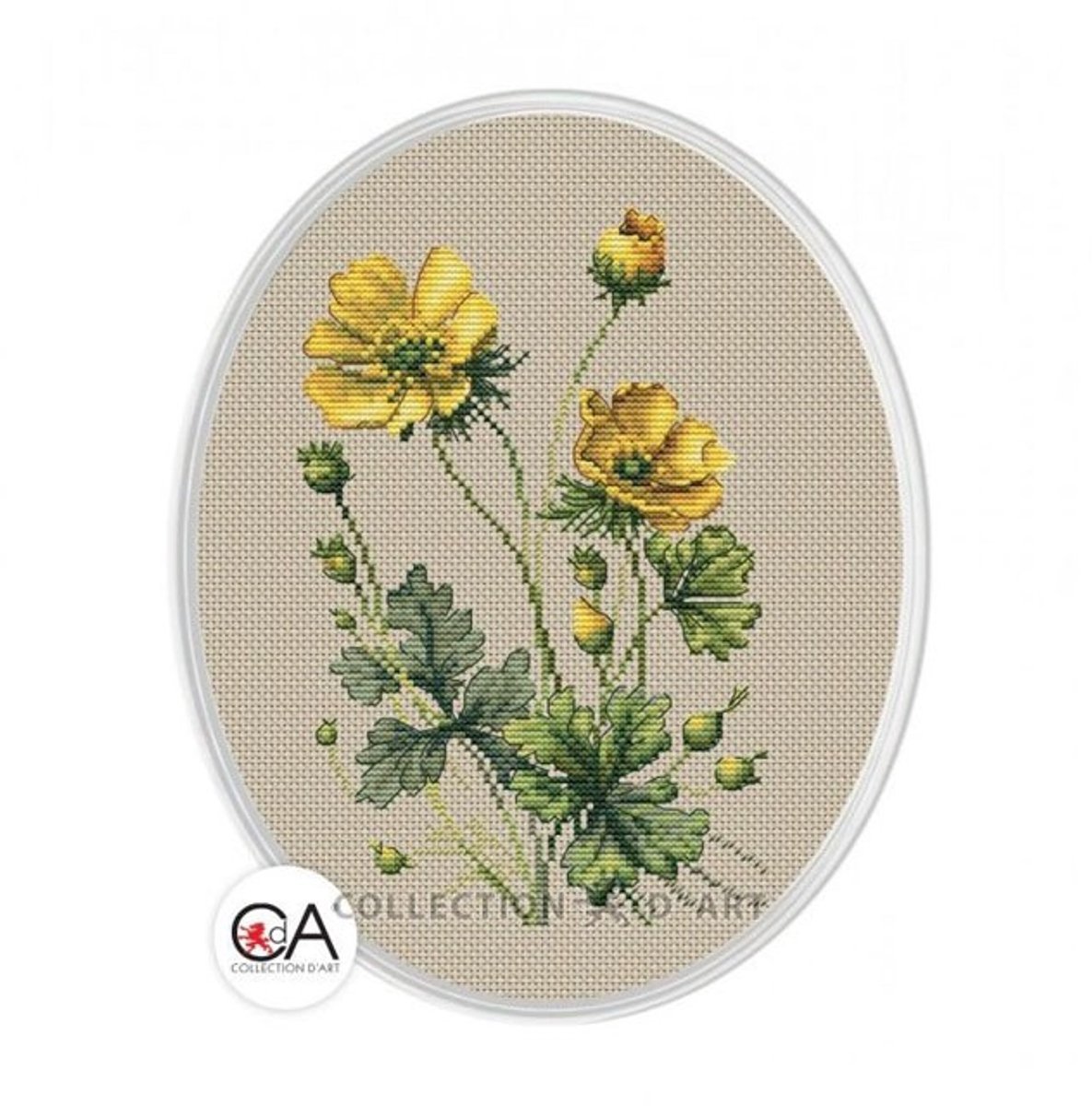CDA borduurpakket boterbloemen BC8110 telpatroon