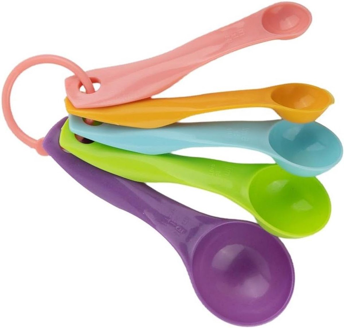 Maatlepels Set - Theelepels Eetlepels - Nauwkeurig Meten - Schaalverdeling - 1-15 ml - Kleurrijk