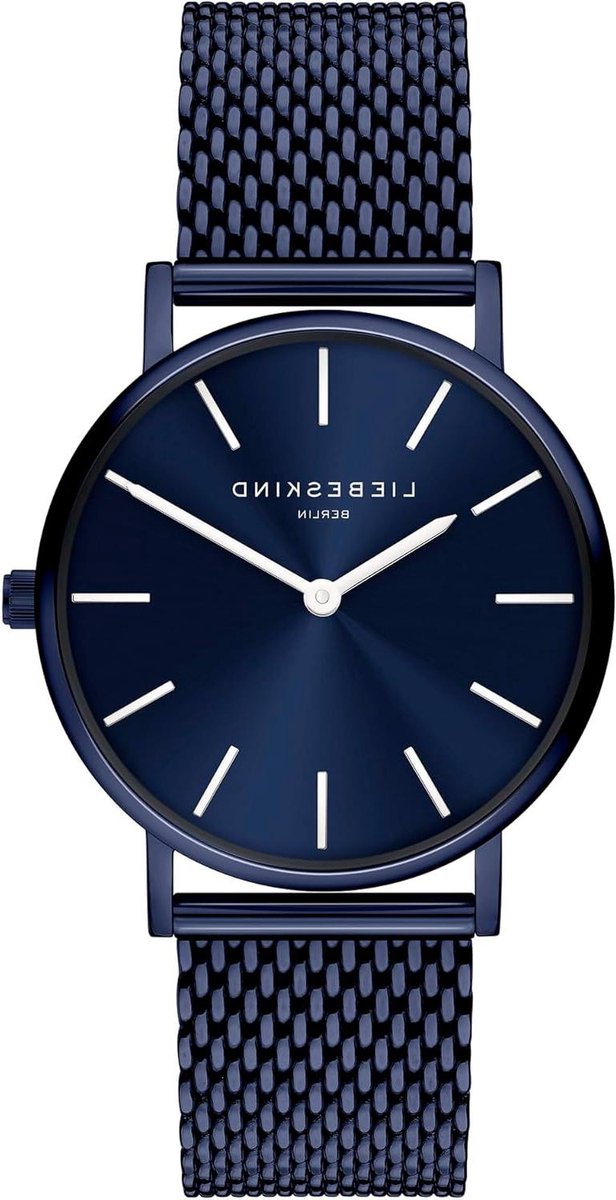 Dames Polshorloge - Horloge Blauw - Dagelijks Gebruik - Minimalistisch Scandinavisch Design - 34 mm - Blauw