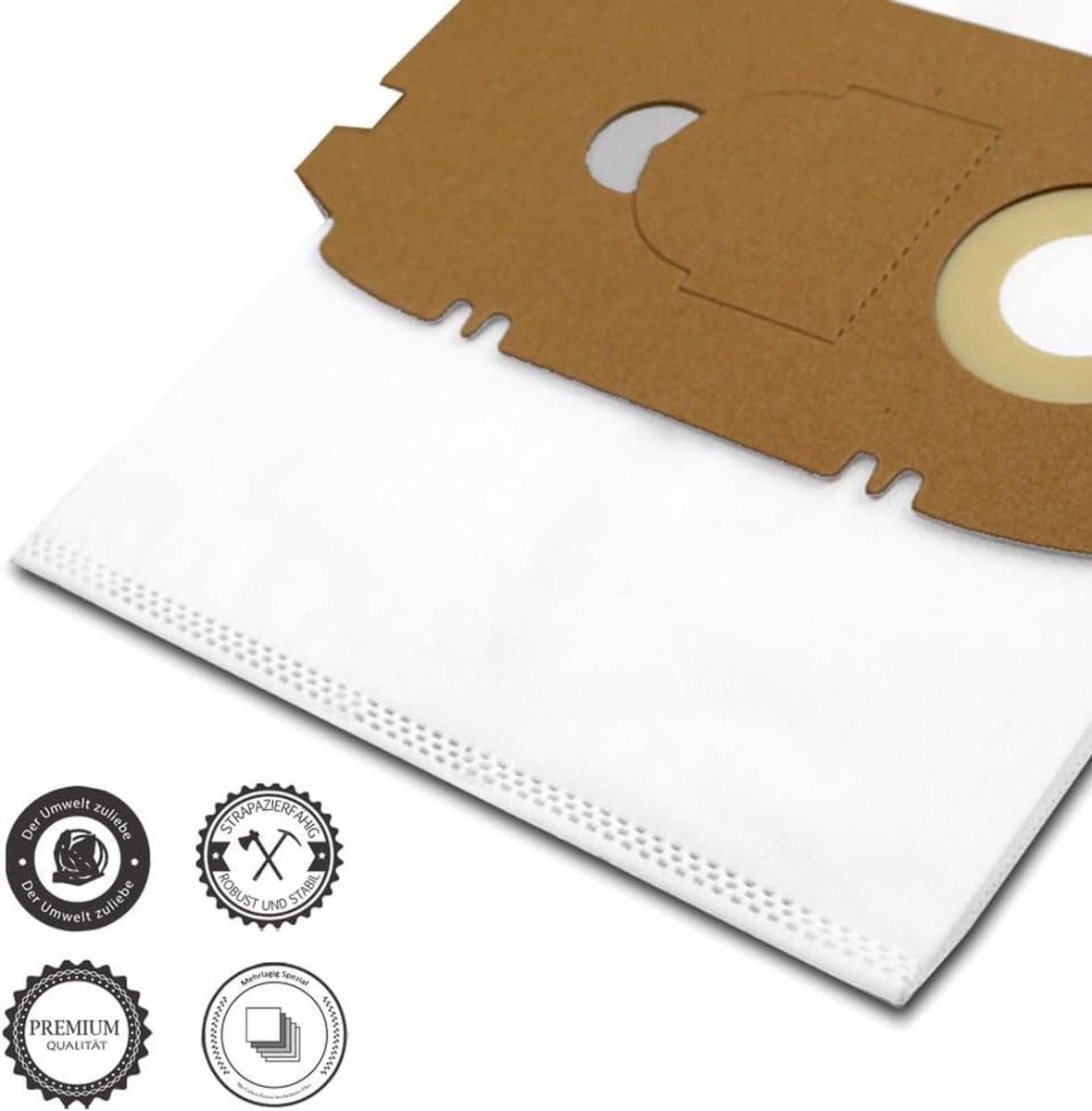 Stofzuigerzakken - Zuigzakken Vlies - Stofzuigen Thuis - 5-laags Fleece - 20 stuks - Wit