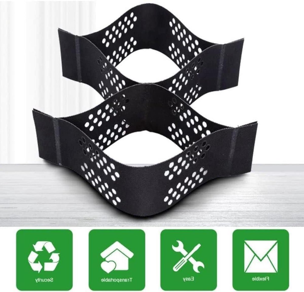 Grind Rooster - Oprit Stabilisator - Opritten Aanleggen - HDPE Materiaal - 6 x 1 m - Zwart