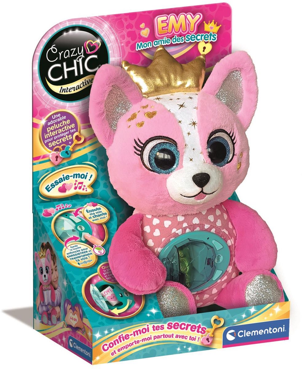 Clementoni Crazy Chic Interactief Pluche Knuffel Emy