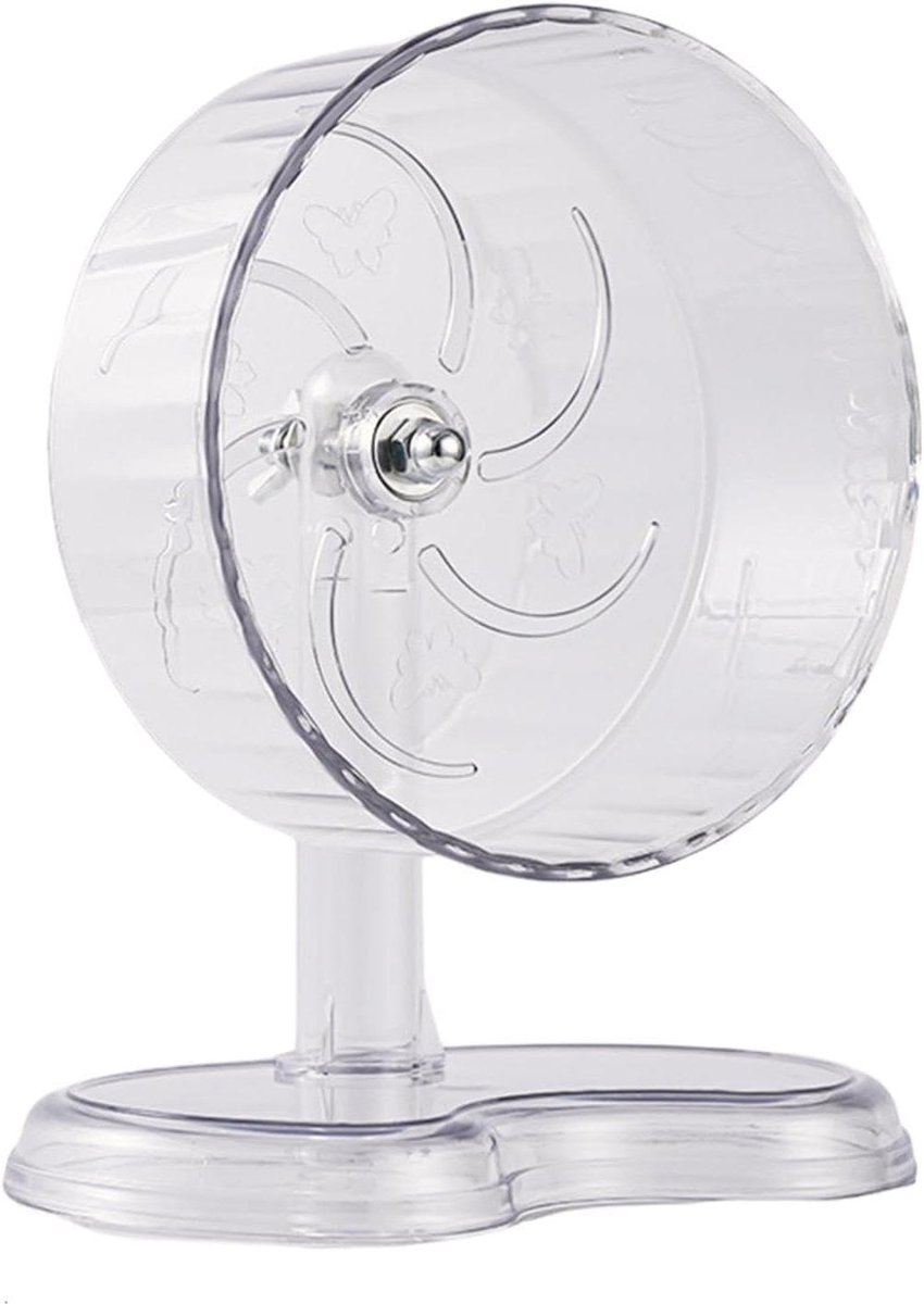 Stil Hamster Wiel - Huisdier Loopband - Huisdier Beweging - Geruisloos Ontwerp - 24 cm Diameter - Transparant