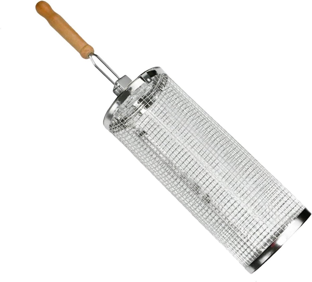 Grillkooi - Rolmand Cilinder - Barbecueën Buiten - Roestvrij Staal - Groot - Zilver