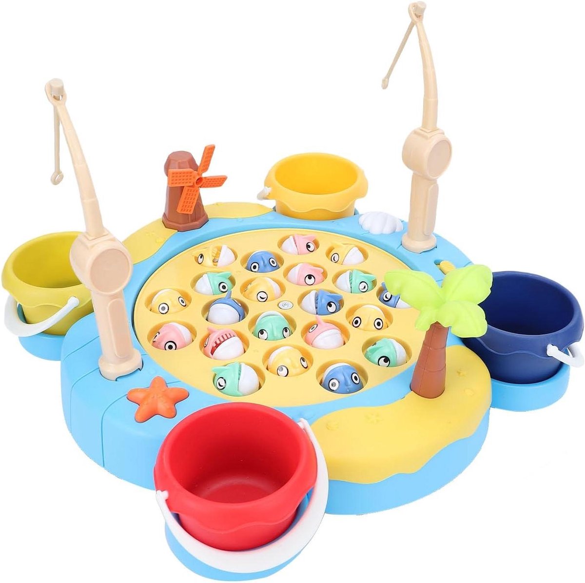 Magnetisch Visspel - Kinderen Visspeelgoed - Motoriek Ontwikkelen - Roterend Ontwerp - 28 x 10 cm - Multicolor