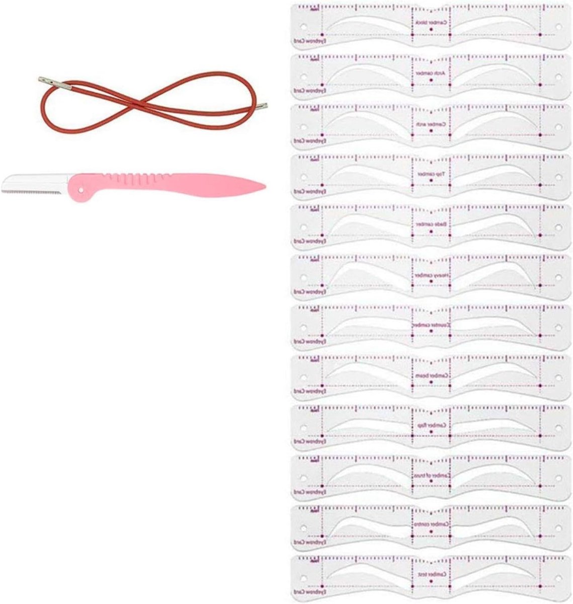 Wenkbrauw Sjabloon - Make-up Stempel - Perfecte Wenkbrauwen - Handsfree Functionaliteit - 12 Stencils - Niet gespecificeerd
