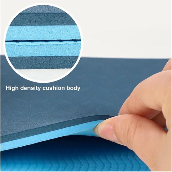 Yoga Knie Kussen - Ondersteunende Mat - Oefeningen met Ondersteuning - Antislip Ontwerp - 34 x 17 cm - Roze Blauw — afbeelding 5