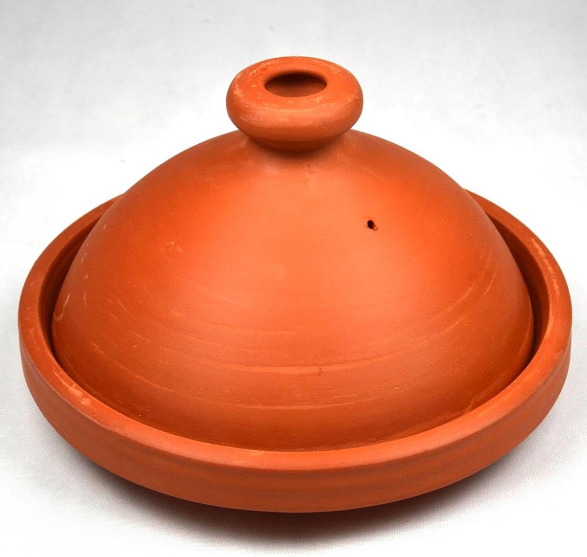 Marokkaanse Tajine - Stoofpot Pot - Slow Cooking - Handgemaakt Klei - Ø 35 cm - Natuurlijk