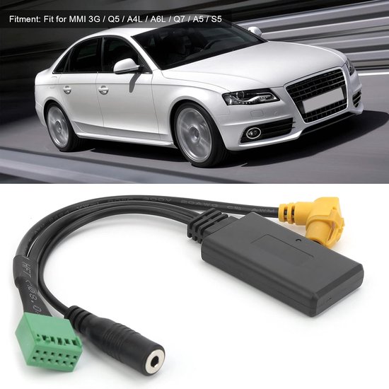 Auto Bluetooth Adapter - Muziek Adapter - Muziek Afspelen - Handsfree Microfoon - 150 cm kabel - Zwart — afbeelding 2