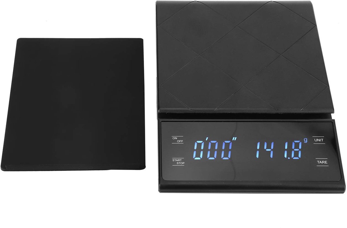 Dailygoody - OmGoods - Dailygoody - Elektronische Koffieweegschaal - Digitale Keukenweegschaal - Geïntegreerde Timer - 3kg Capaciteit - Voor Koken en Bakken - Precisieweegsc