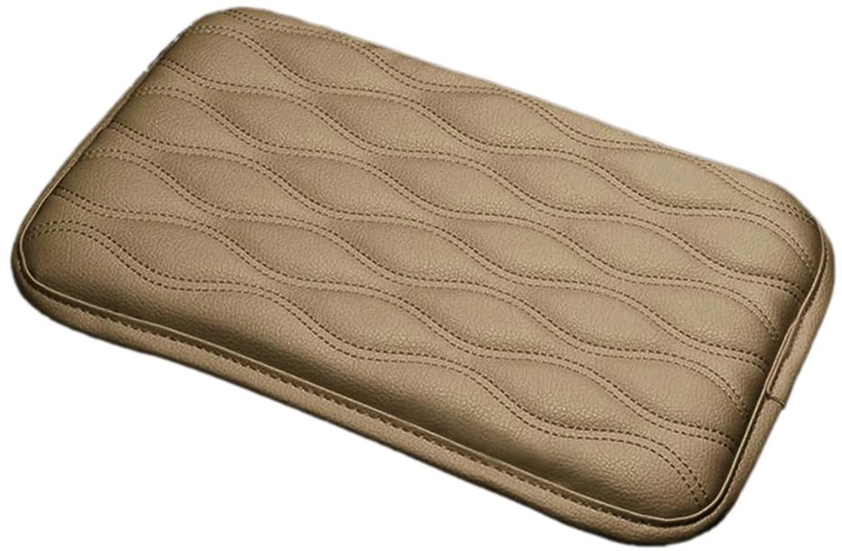 Dailygoody - Auto middenconsole-afdekking - Universele armleuninghoes - Beige - Kussen en bekleding - Geschikt voor SUV's en vrachtwagens