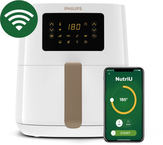 Philips Airfryer Connected 5000 Serie HD9255/30 – 4,1L Heteluchtfriteuse, 13-in-1, Rapid Air, Touchscreen