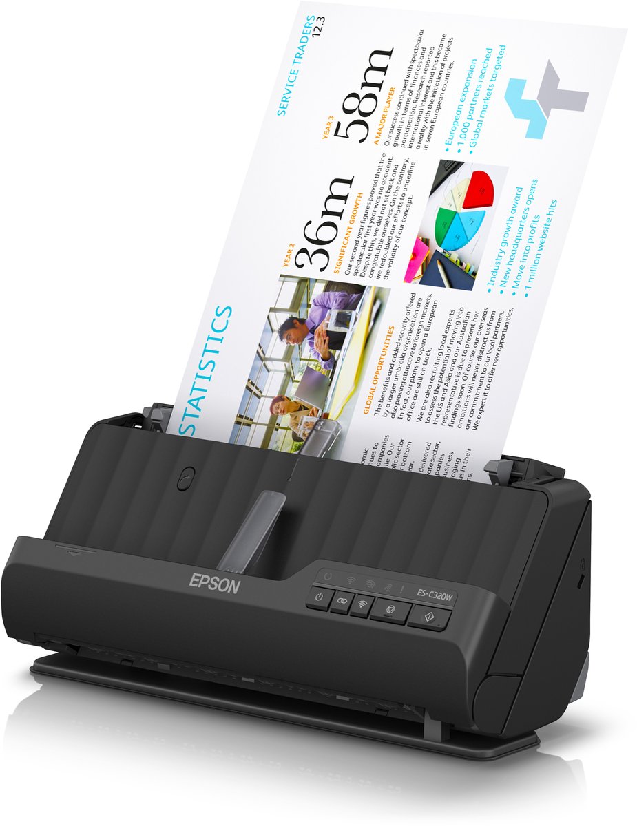 Epson WorkForce ES-C320W - Scanner - Sheetfeeder - Met Wi-Fi - Zwart thumbnail 3