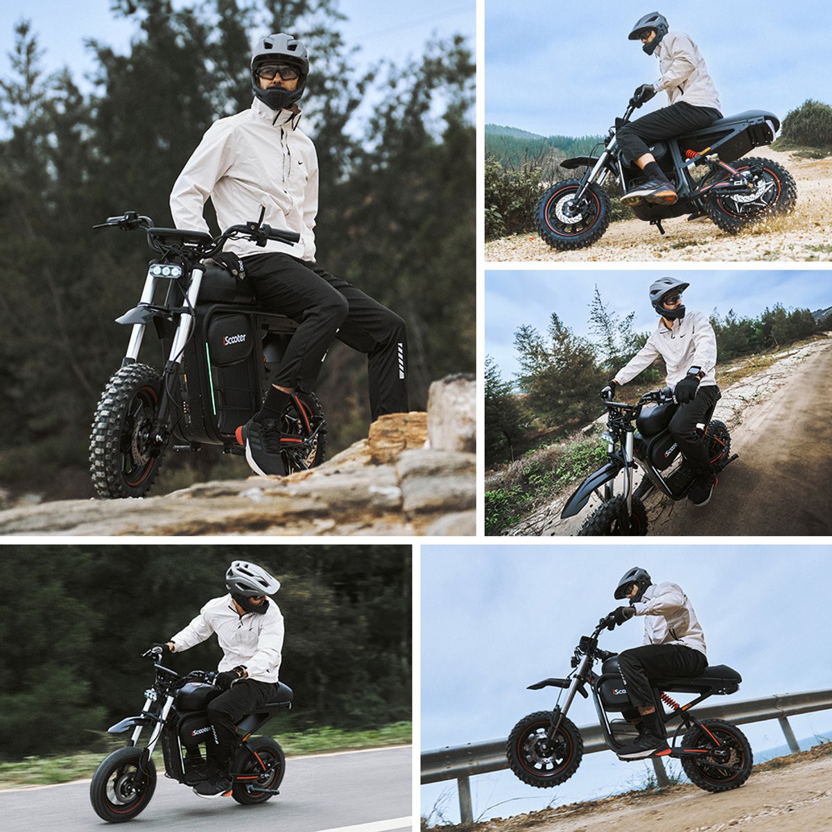 Elektrische Step iScooter DX5MAX Motor 2000W 17″ - 52V 20AH - Actieradius 100KM - 25km/u - 8 modellen voor alle terrein Met Tas en NFC – foto 4