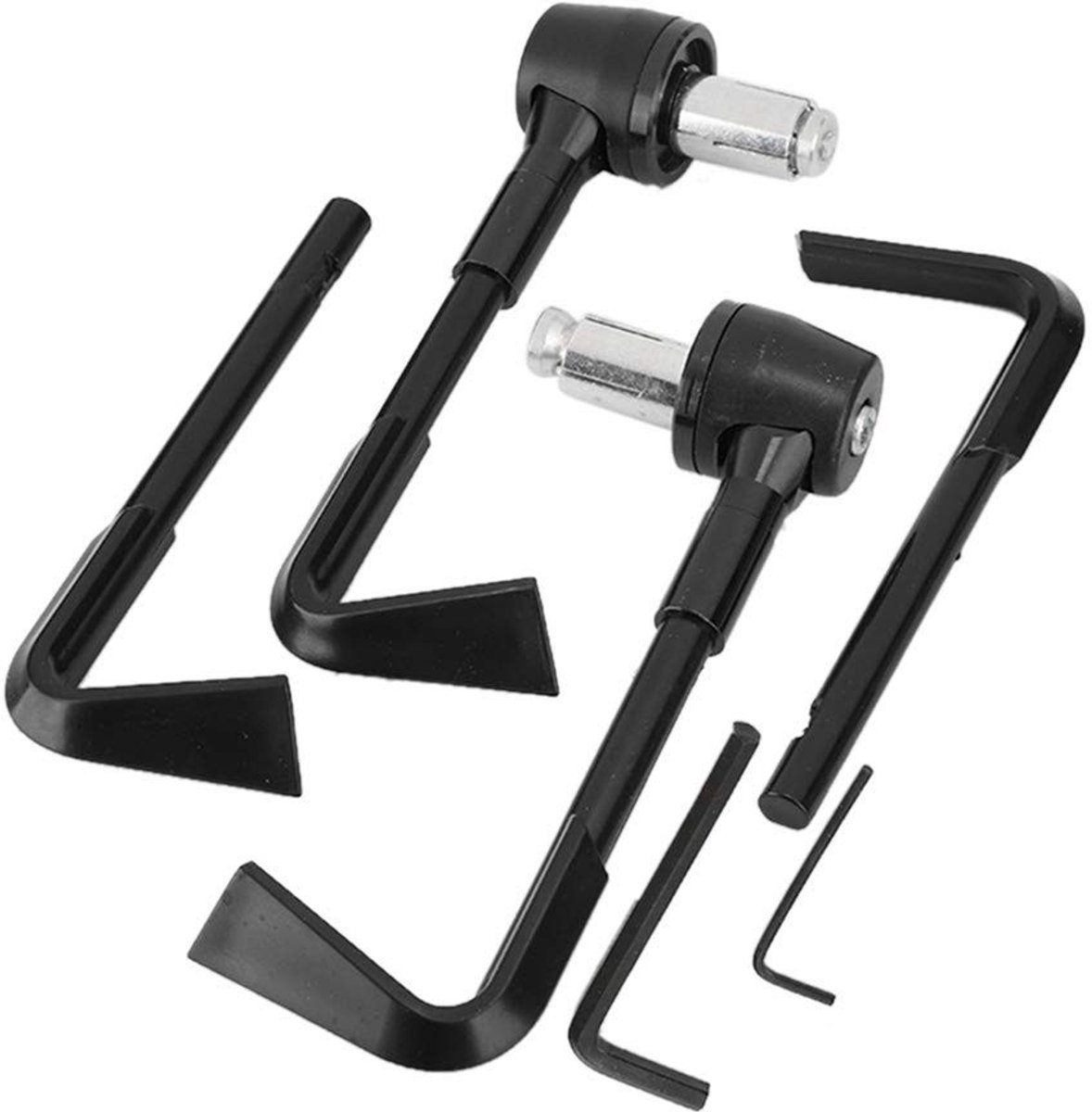 Dailygoods - Dailygoody - Handgreepbeschermer - Motorremhendels Beschermen - Aluminium en Kunststof - Zwart - Geschikt voor 22 mm Stuur - 2 Stuks