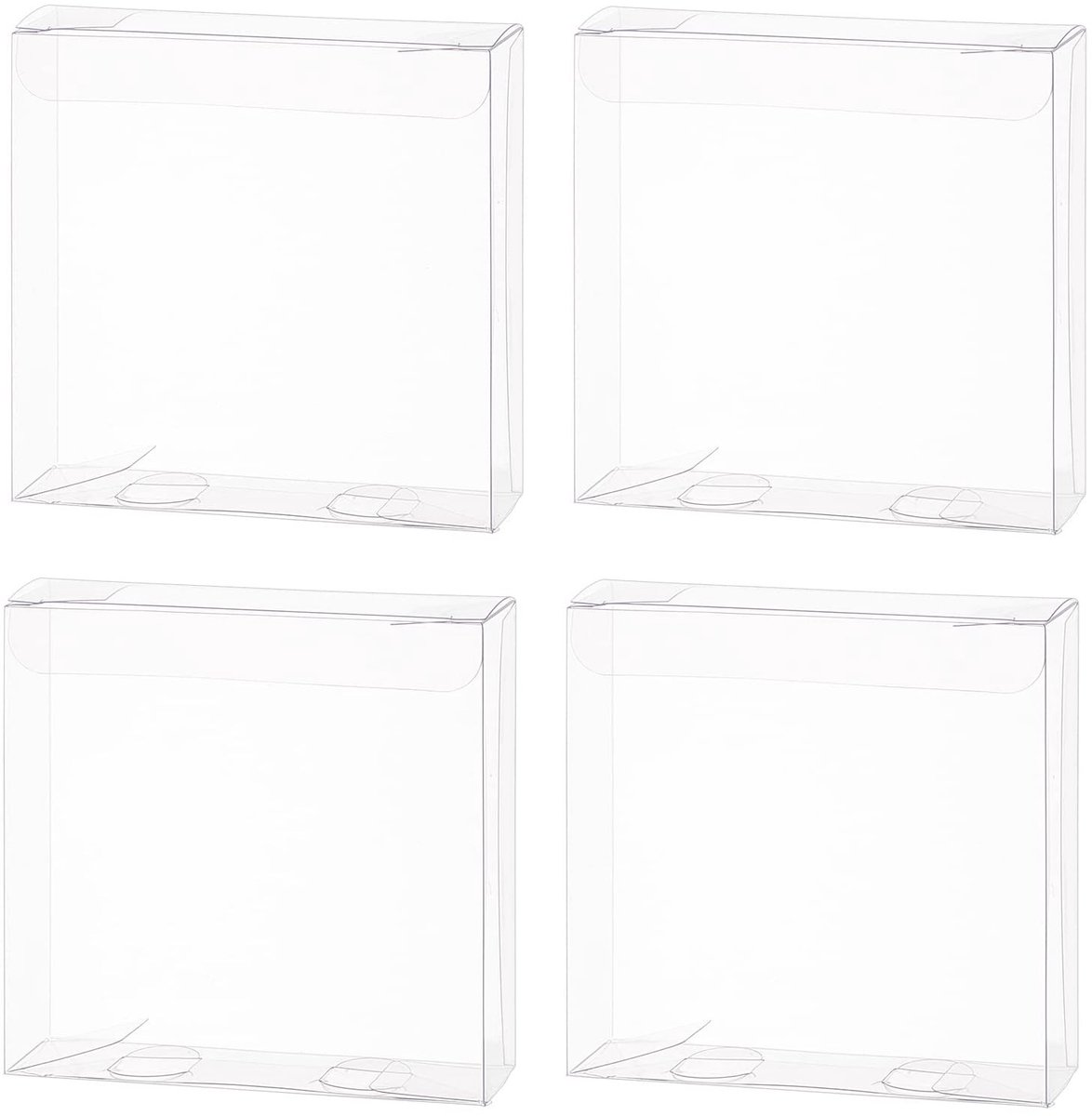 Dailygoods - Doorzichtige Geschenkdoosjes 10x10x3 cm, 30 Stuks