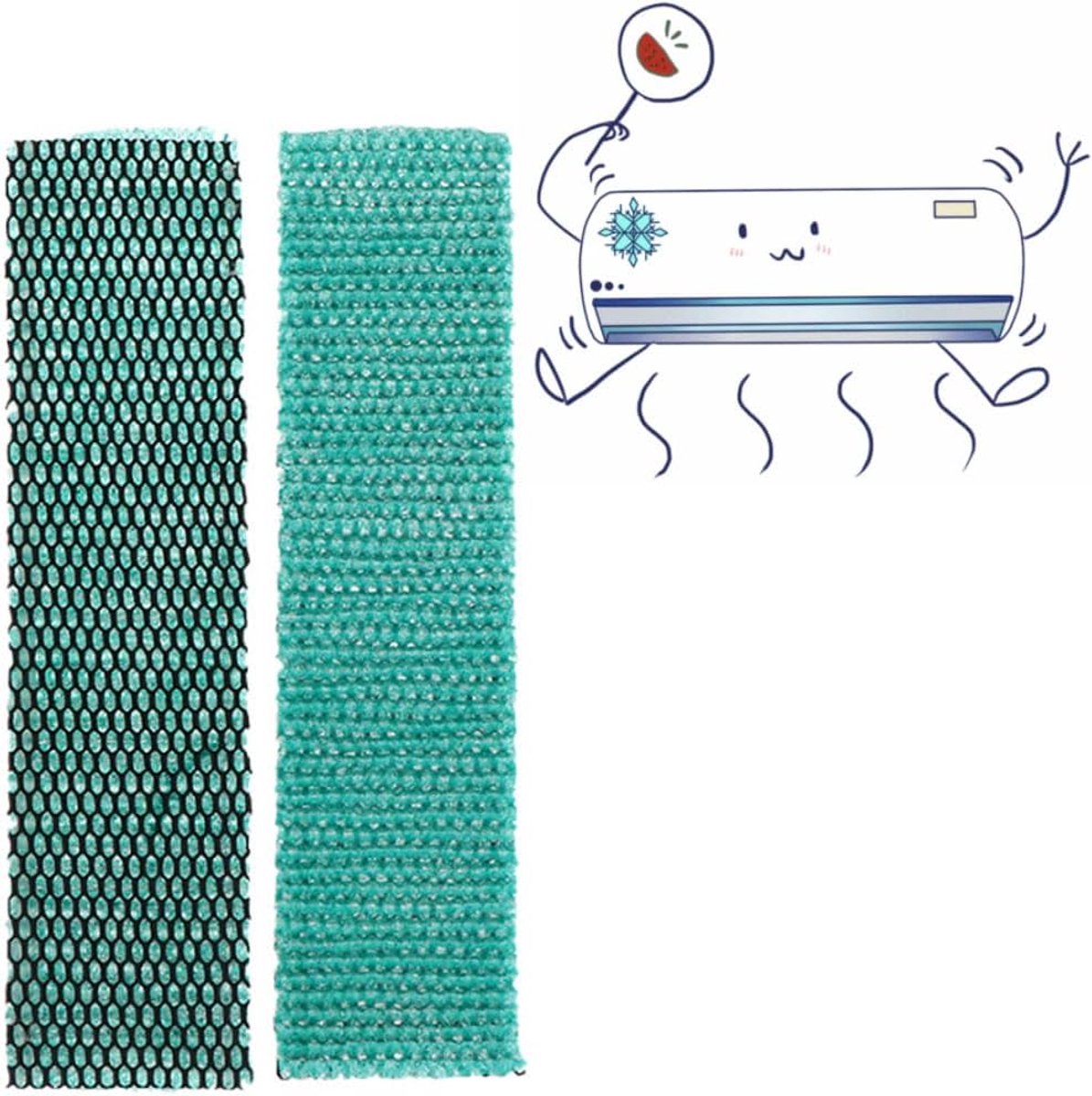 Airconditioningsfilter, 2 stuks, wasbaar, herbruikbaar, voor airconditioning, luchtreiniger