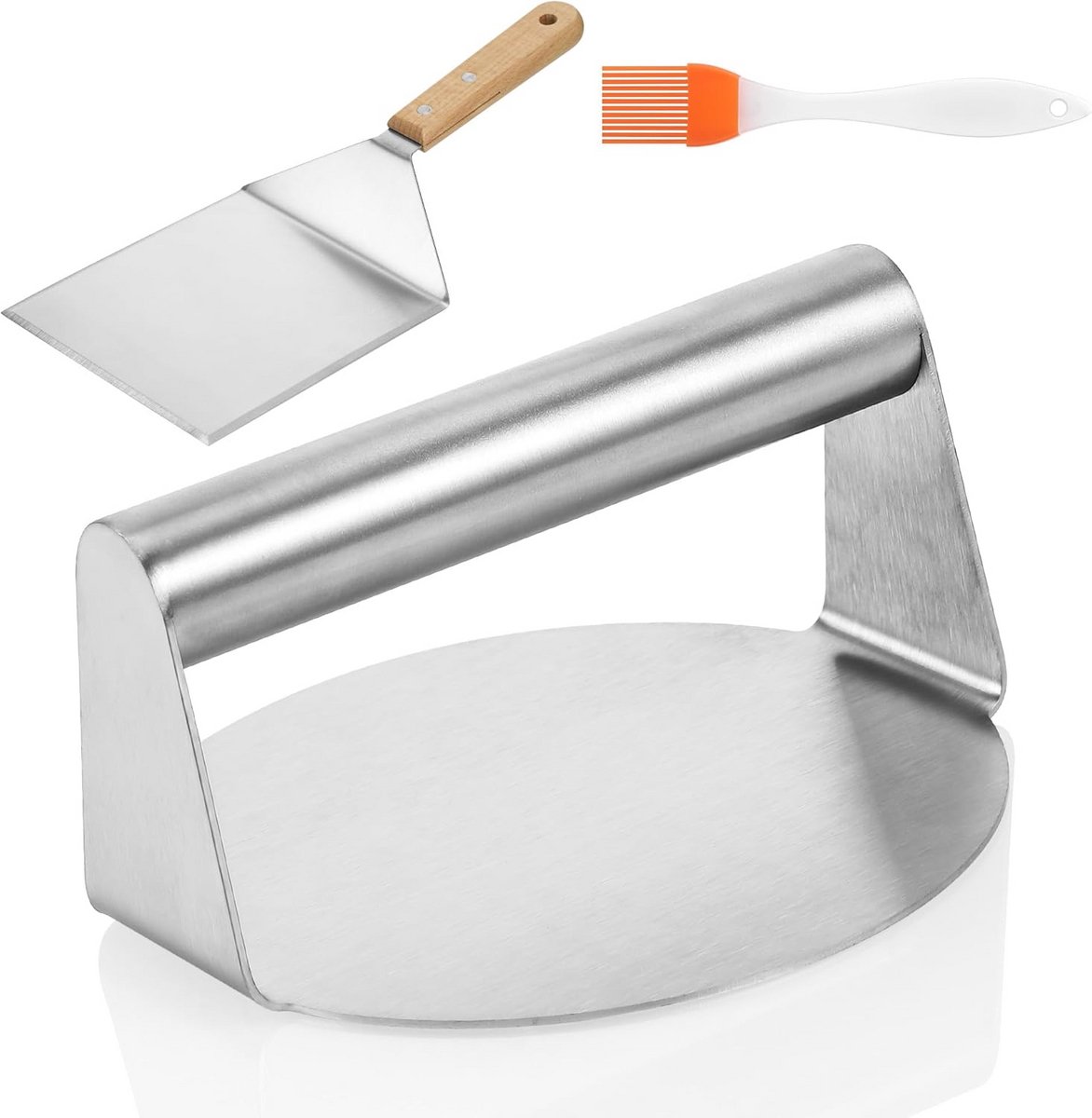 Burger Smasher - Grill Press - Gietijzeren Bakplaat - Steengrill
