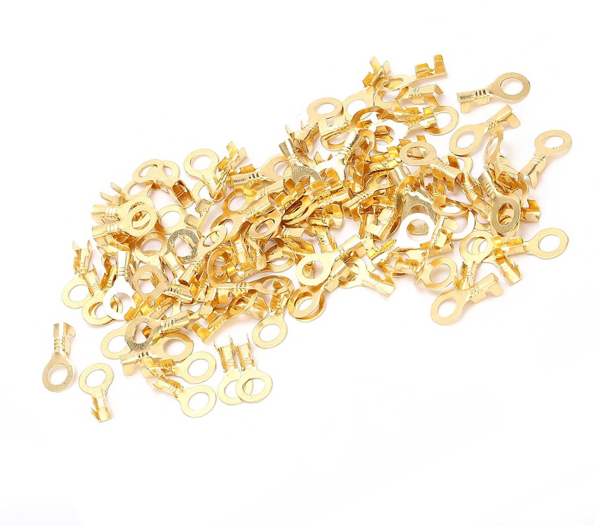 Dailygoods - 100 Stuks M5 Ringterminals Connectors voor Koudgeperste Kabels