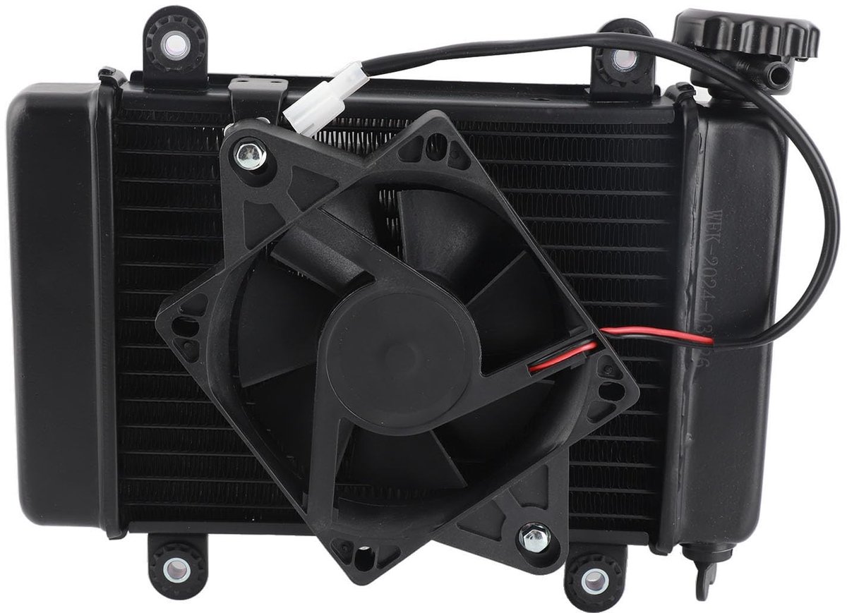 Dailygoods - Radiator Ventilator voor Motorfiets met 2-Pins Connector