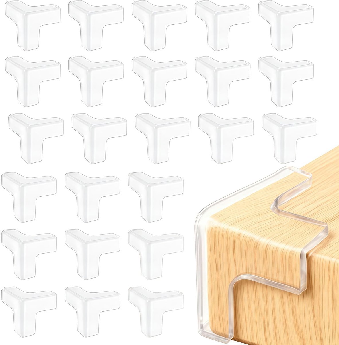 Dailygoods - Transparante Hoekbeschermers voor Baby's, 24 Stuks