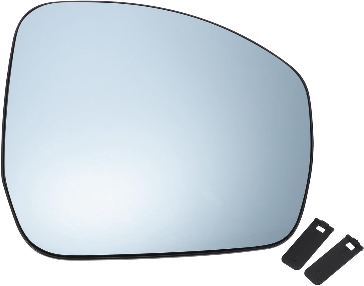 Dailygoods - Vervangend Buitenspiegelglas Rechts met Achterplaat, Verwarmd Blauw
