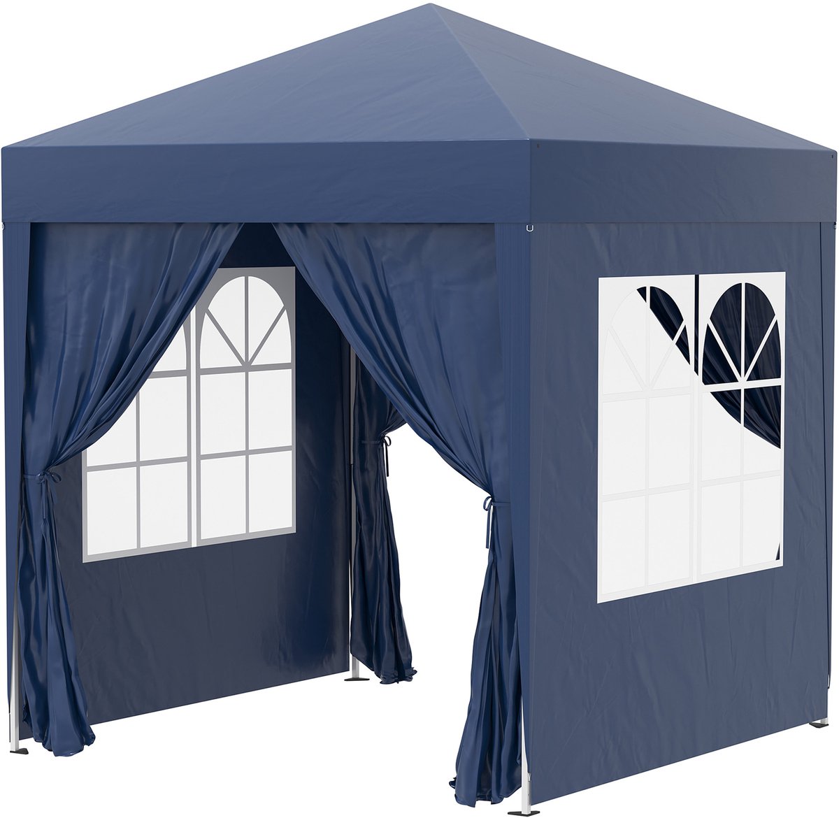 Blauw Vouwbaar Prieel-Waterdicht UV-Bestendig-Afneembaar Gordijn-Tuin 2x2m