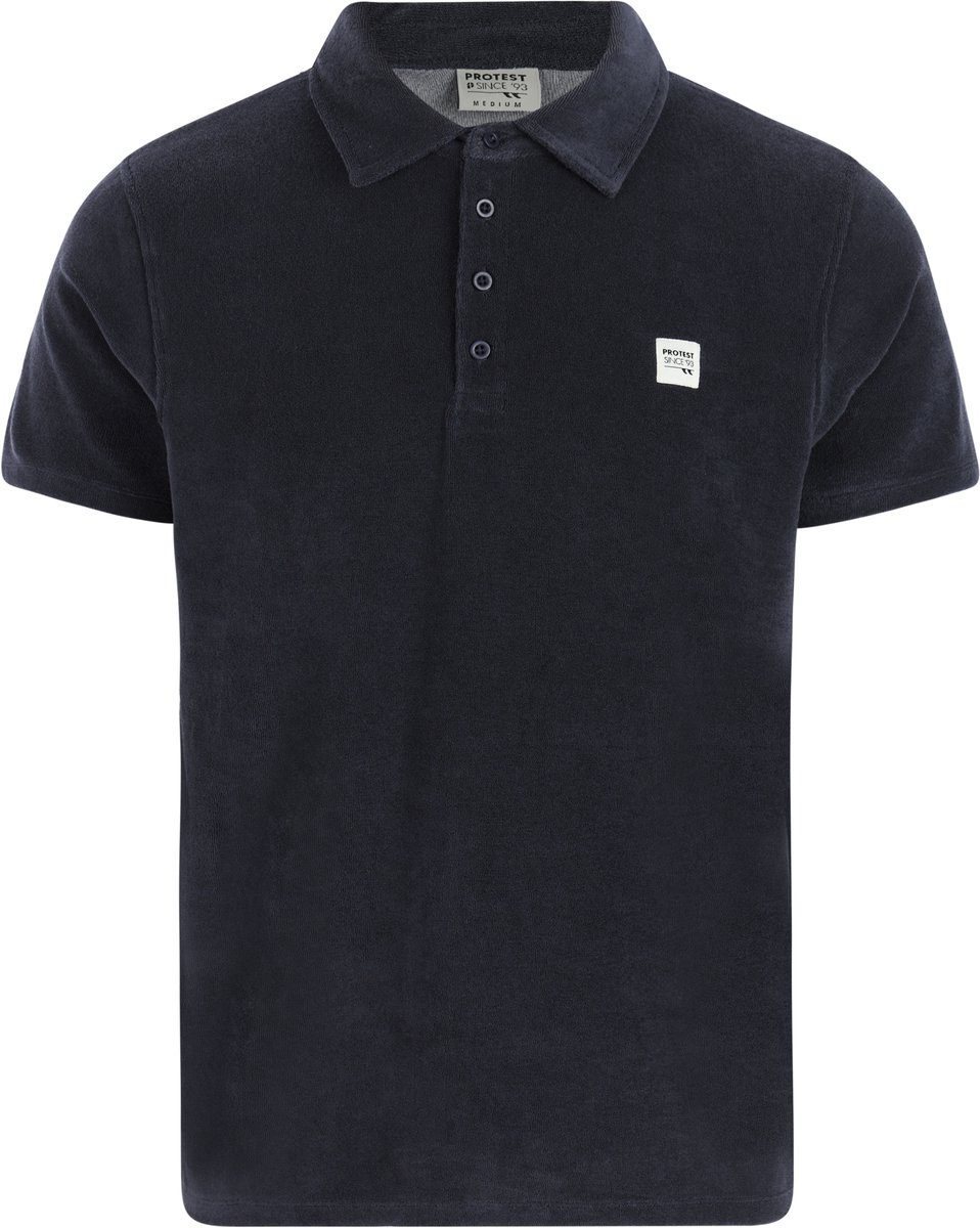 Protest PRTMilton Polo Heren Korte mouwen Normale pasvorm Knoopsluiting Marineblauw
