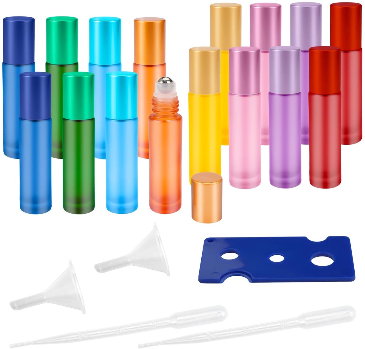 Dailygoods - Roll On Flesjes voor Etherische Olie, 10 ml, 16 Stuks
