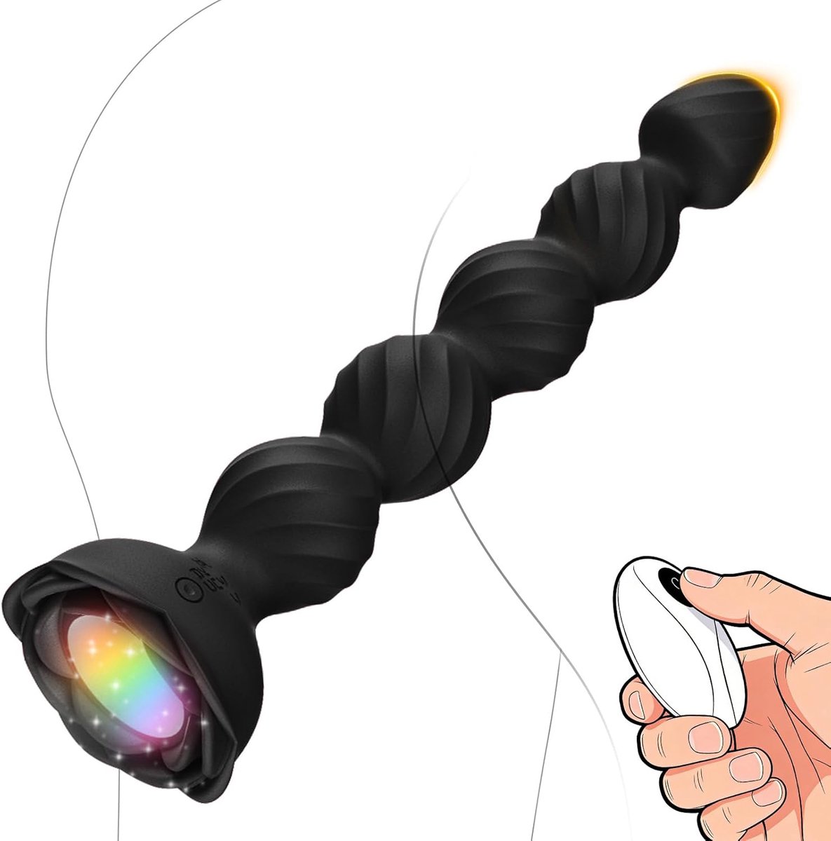 Daity Siliconen Anale Plug met Afstandsbediening en Vibratie – Anale Trainingsset voor Vrouwen – Anale Kralen en Trainerset – Anale Seksspeeltjes voor Volwassenen – Ontspanningshulpmiddel voor Mannen en Vrouwen