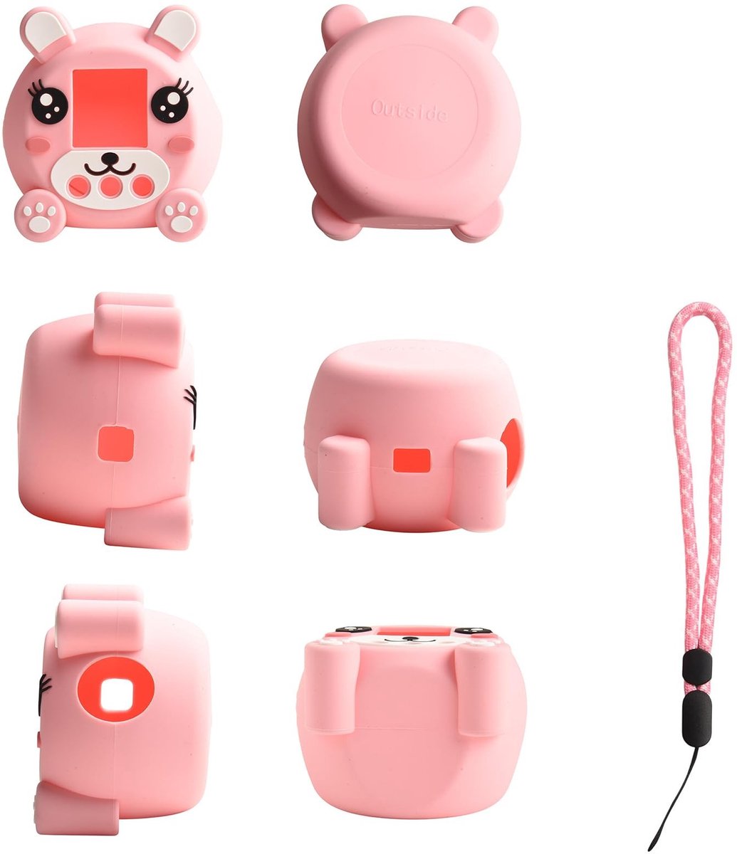 Dailygoods - Punirunes Siliconen Hoes - Beschermhoes - Anti-drop en Anti-kras - Roze - Interactieve Accessoires - Voor Virtuele Huisdieren