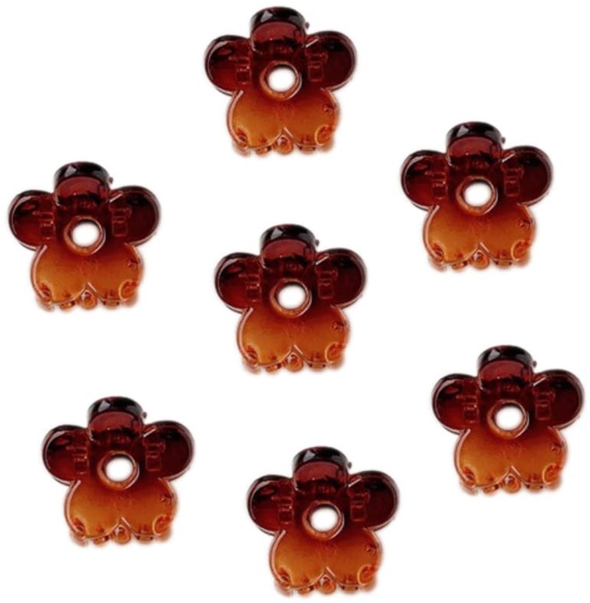 Dailygoods - Set van 7 Mini Bloemen Haarklemmen voor Dames