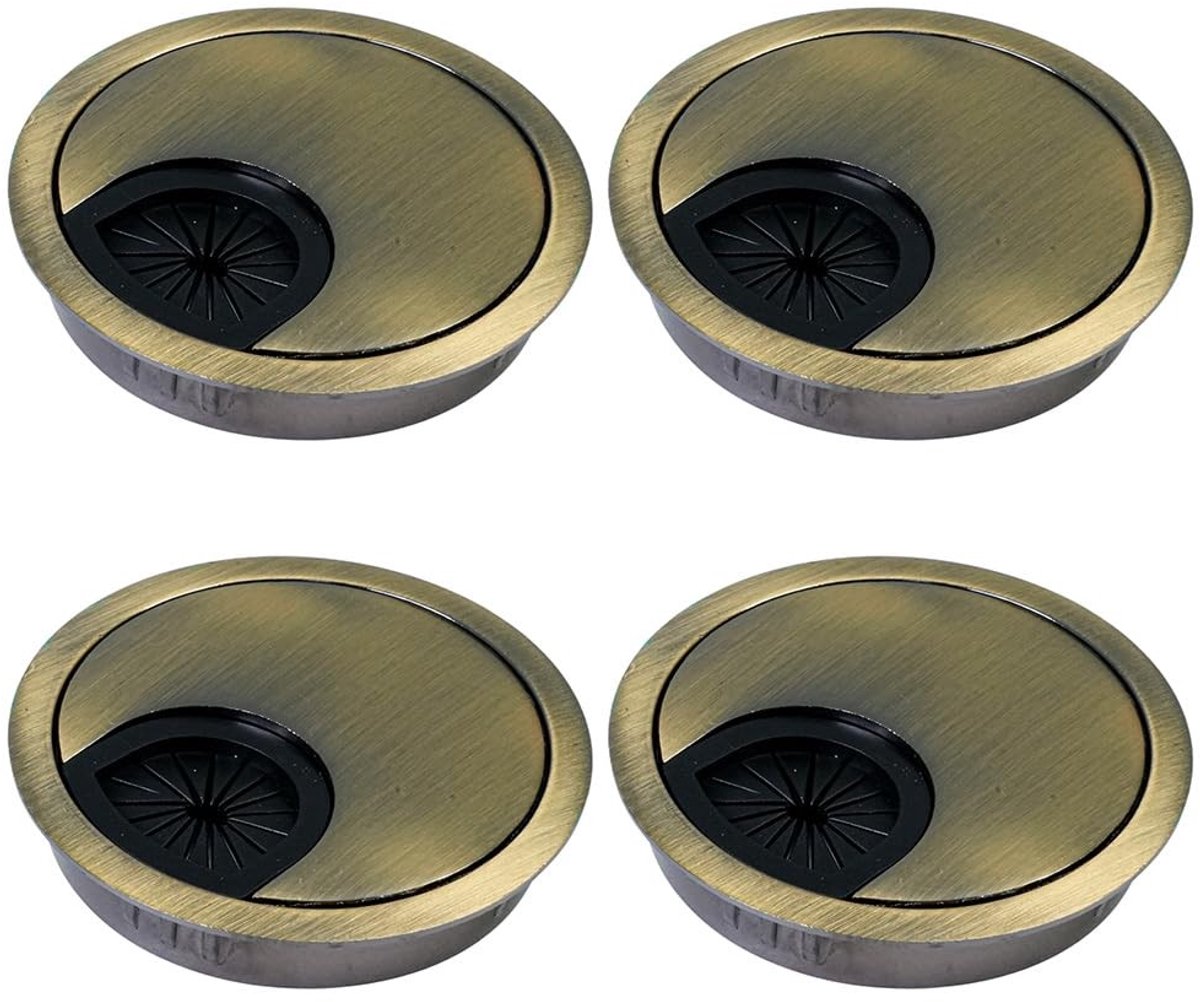 Dailygoods - Cosensi - Dailygoods - Set van 4 Ronde Kabeldoorvoeren voor Kabelmanagement