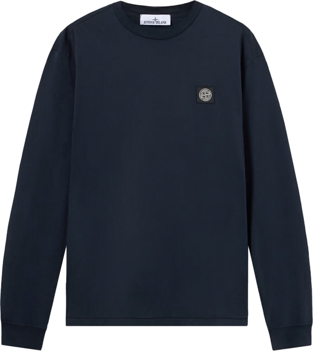 Stone Island Compass Logo T-Shirt Longsleeve 'Navy Blue'.