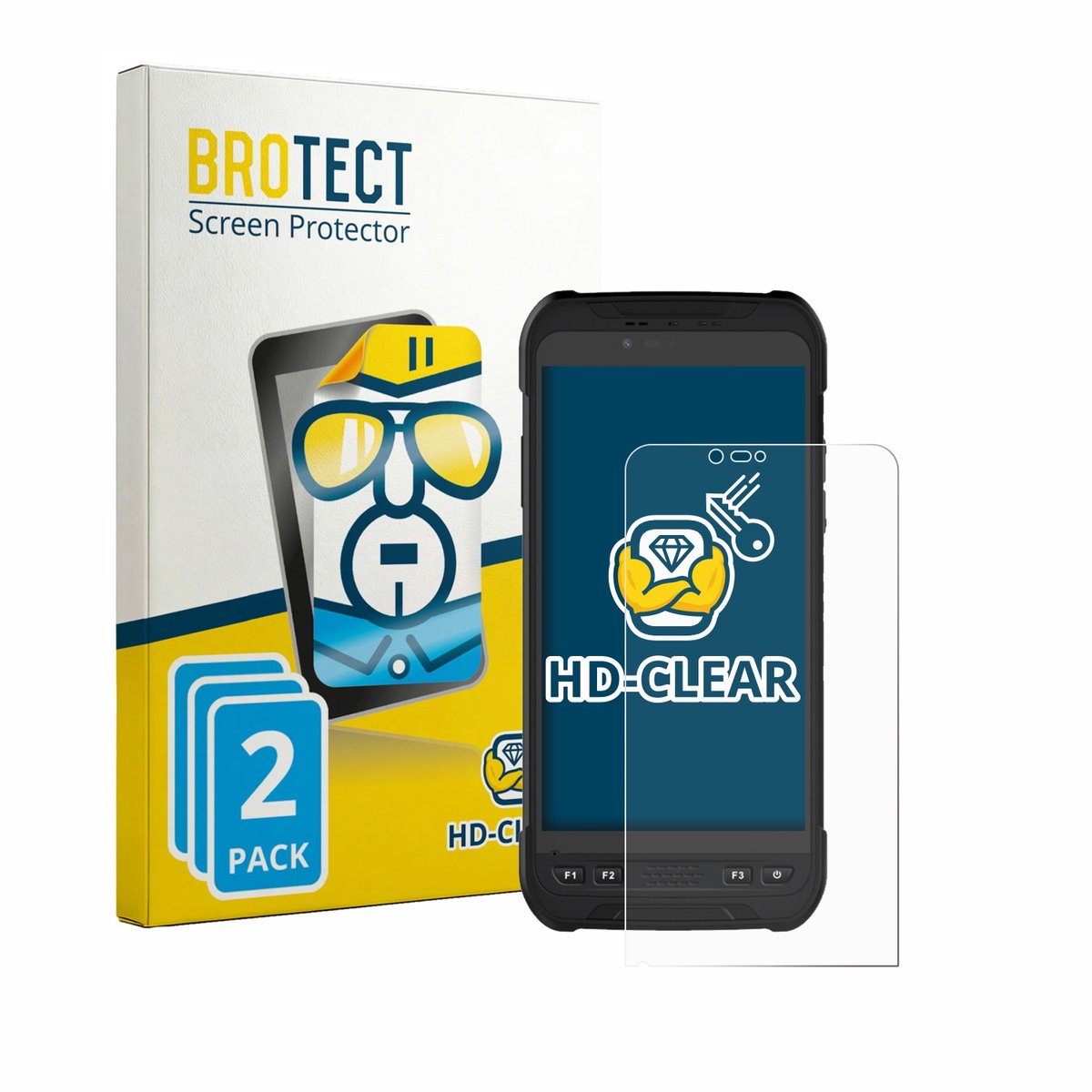BROTECT - Screenprotector voor Stonex S60 - Folie Beschermfolie transparant 2 Stuks