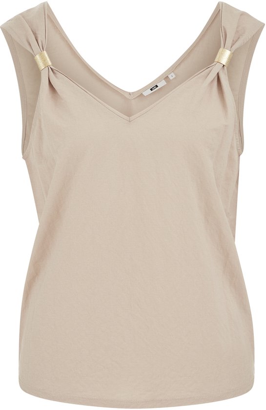 WE Fashion Dames top met gouden accenten